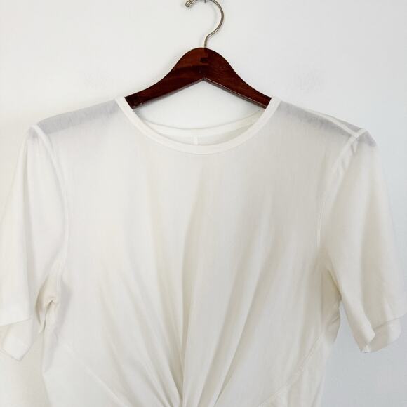 LULULEMON Crescent Tee Twist Front White - Picture 5 of 8